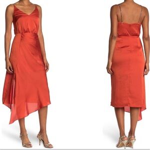 Ted Baker Asymmetrical Orange Dress